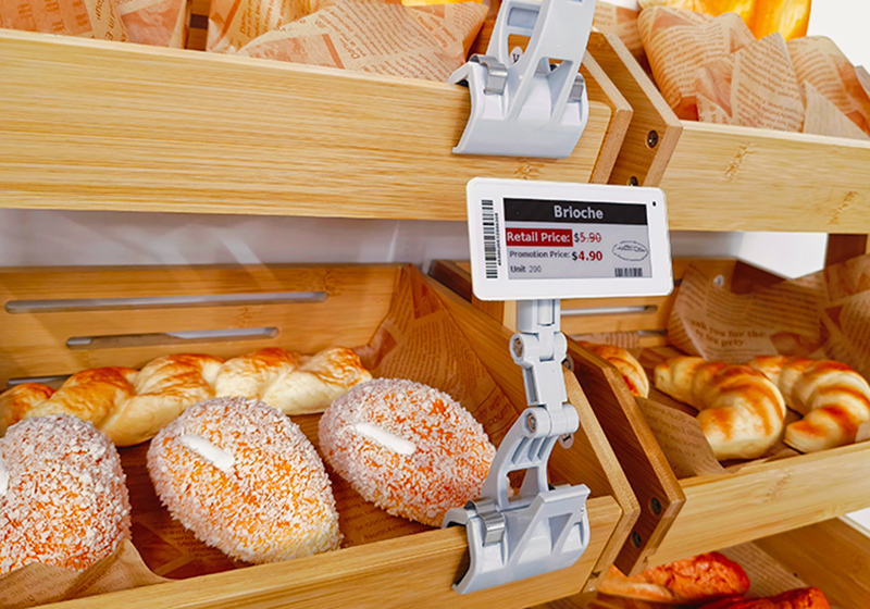 E Ink Price Tags in  America Bakeries